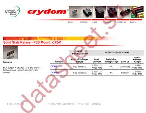 CX241 datasheet  